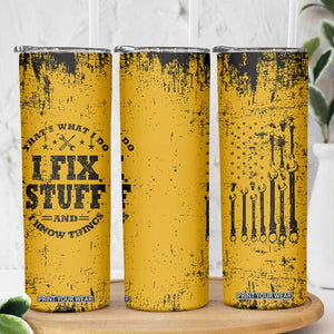 Funny Dad Skinny Tumbler Grandpa Mechanic Handyman Engine Oil Filter Cup TB10 Print Your Wear
