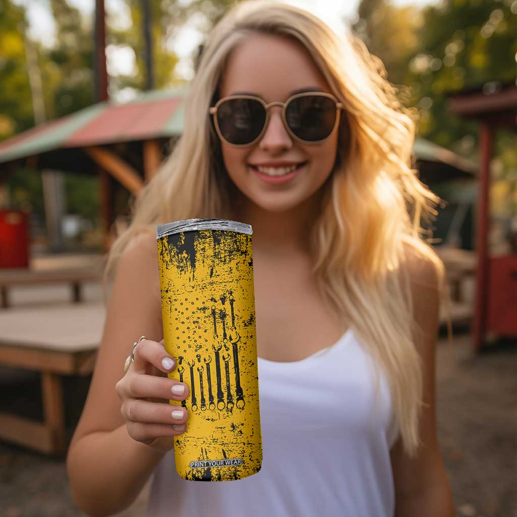 Funny Dad Skinny Tumbler Grandpa Mechanic Handyman Engine Oil Filter Cup TB10 Print Your Wear