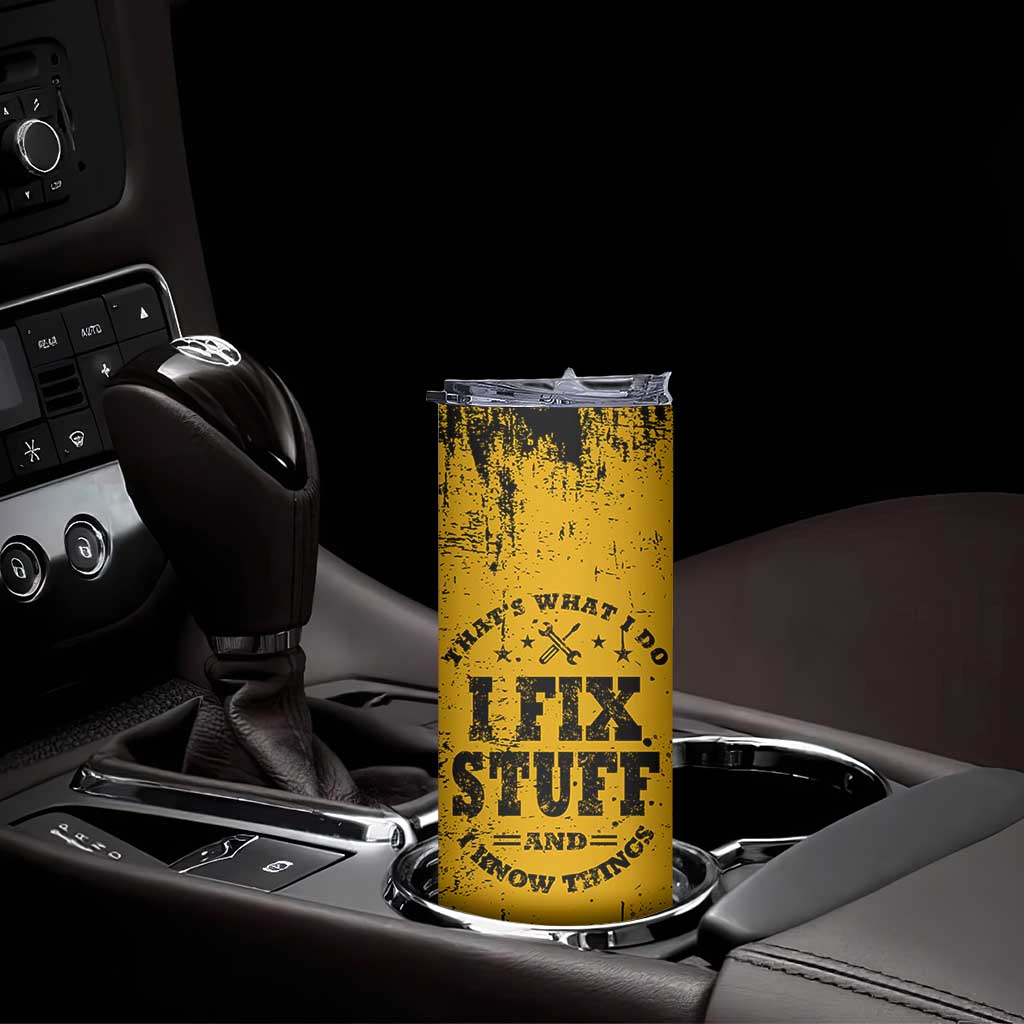 Funny Dad Skinny Tumbler Grandpa Mechanic Handyman Engine Oil Filter Cup TB10 Print Your Wear
