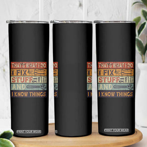 Funny Dad Skinny Tumbler Grandpa Mechanic Handyman Step Dad Fathers Day Gift Retro TB10 Print Your Wear