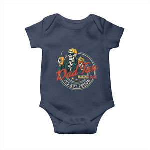 Funny Dad Tax Skeleton Baby Onesie Making Sure Its Not Poison Retro Food Humor Fathers Day Gift TS02 Navy Print Your Wear