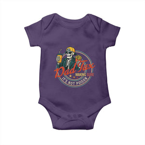 Funny Dad Tax Skeleton Baby Onesie Making Sure Its Not Poison Retro Food Humor Fathers Day Gift TS02 Purple Print Your Wear