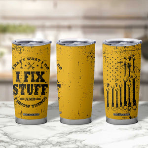 Funny Dad Tumbler Cup Grandpa Mechanic Handyman Engine Oil Filter Cup TB10 Print Your Wear