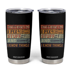 Funny Dad Tumbler Cup Grandpa Mechanic Handyman Step Dad Fathers Day Gift Retro TB10 Black Print Your Wear