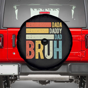 Funny Dada Daddy Dad Bruh Spare Tire Cover Fathers Day Vintage Stripes TS11 Black Print Your Wear