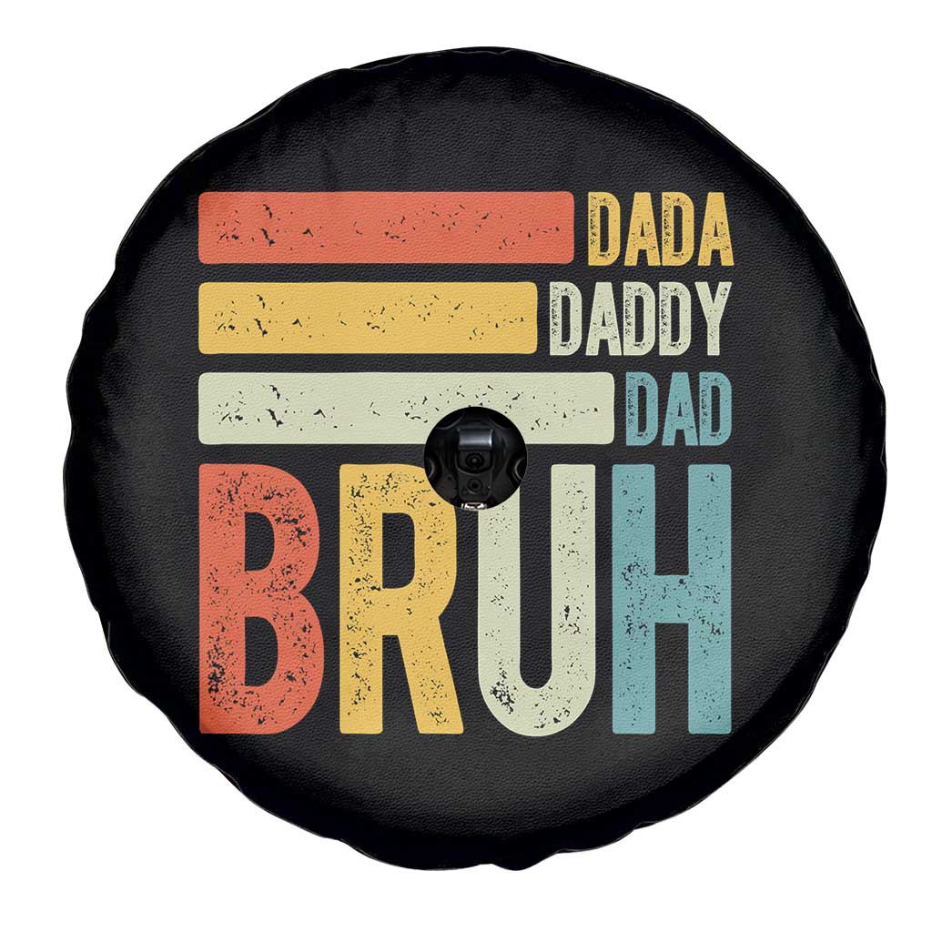 Funny Dada Daddy Dad Bruh Spare Tire Cover Fathers Day Vintage Stripes TS11 Print Your Wear