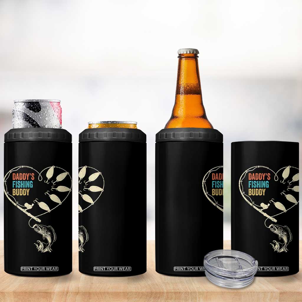 Funny Daddys Fishing Buddy 4 in 1 Can Cooler Tumbler Fisherman Dad Son Daughter TS11 Print Your Wear