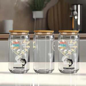Funny Daddys Fishing Buddy Glass Can Fisherman Dad Son Daughter TS11 Print Your Wear
