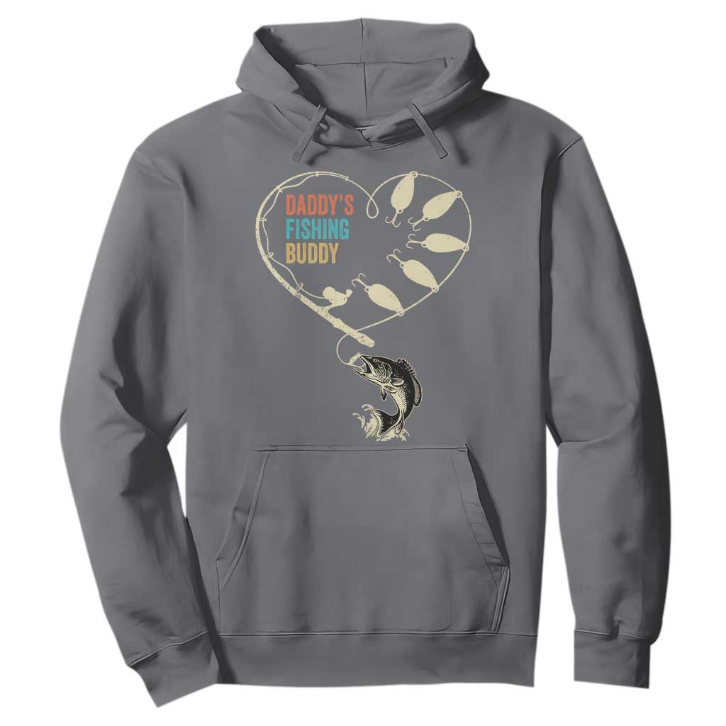Funny Daddys Fishing Buddy Hoodie Fisherman Dad Son Daughter TS11 Charcoal Print Your Wear