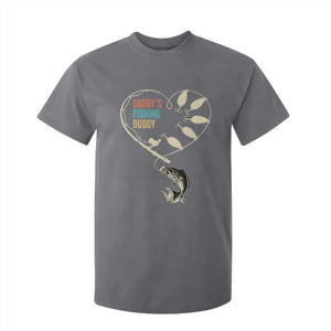 Funny Daddys Fishing Buddy T Shirt For Kid Fisherman Dad Son Daughter TS11 Charcoal Print Your Wear