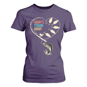 Funny Daddys Fishing Buddy T Shirt For Women Fisherman Dad Son Daughter TS11 Purple Print Your Wear