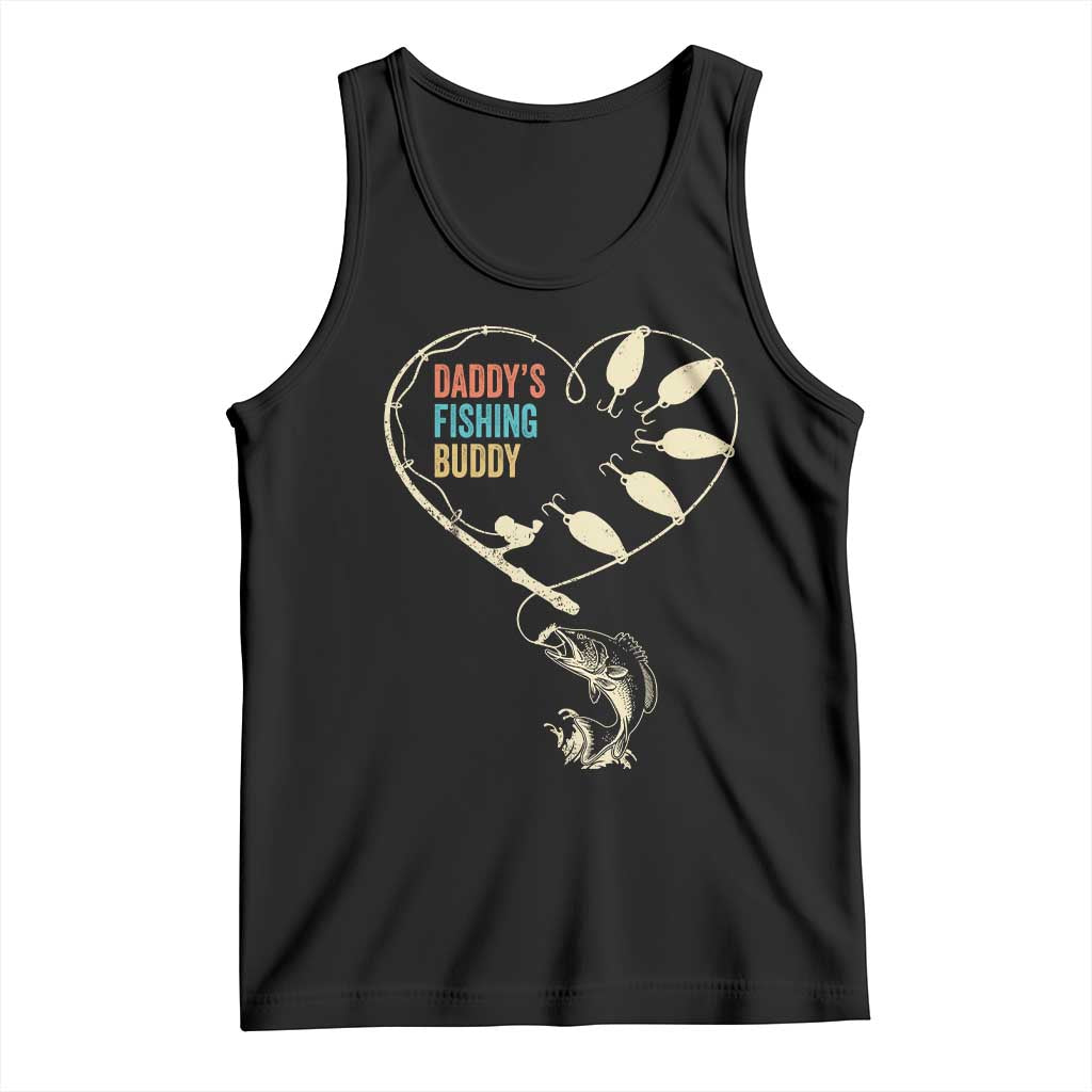 Funny Daddy's Fishing Buddy Tank Top Fisherman Dad Son Daughter TS11 Black Print Your Wear