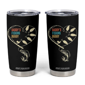 Funny Daddys Fishing Buddy Tumbler Cup Fisherman Dad Son Daughter TS11 Black Print Your Wear