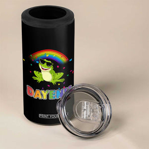 Funny Dayenu Frog Rainbow 4 in 1 Can Cooler Tumbler Passover Celebration with Pride Vibes TS02 Print Your Wear