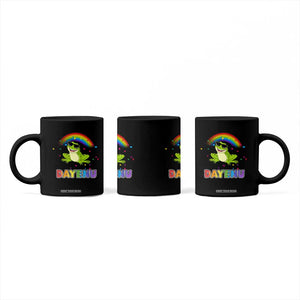 Funny Dayenu Frog Rainbow Coffee Mug Passover Celebration with Pride Vibes TS02 Print Your Wear