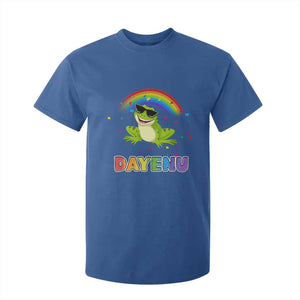 Funny Dayenu Frog Rainbow T Shirt For Kid Passover Celebration with Pride Vibes TS02 Royal Blue Print Your Wear