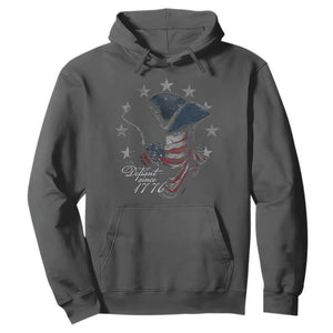 Funny Defiant Since 1776 Hoodie Minutemen American Revolution TS11 Dark Heather Print Your Wear