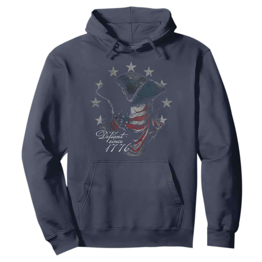 Funny Defiant Since 1776 Hoodie Minutemen American Revolution TS11 Navy Print Your Wear