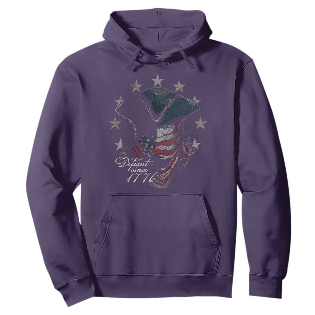 Funny Defiant Since 1776 Hoodie Minutemen American Revolution TS11 Purple Print Your Wear