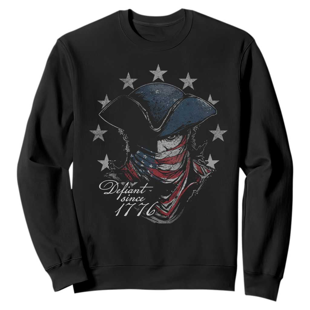 Funny Defiant Since 1776 Sweatshirt Minutemen American Revolution TS11 Black Print Your Wear