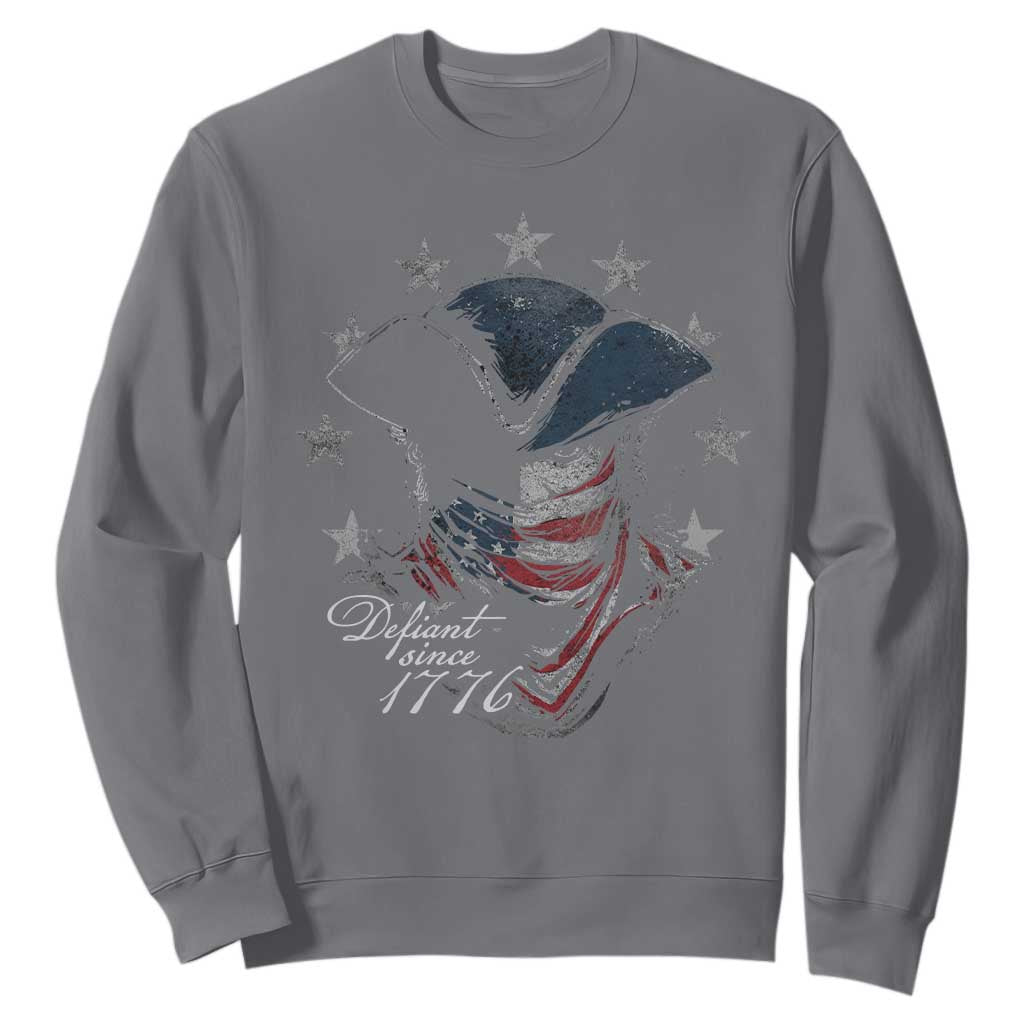 Funny Defiant Since 1776 Sweatshirt Minutemen American Revolution TS11 Charcoal Print Your Wear