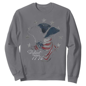 Funny Defiant Since 1776 Sweatshirt Minutemen American Revolution TS11 Charcoal Print Your Wear