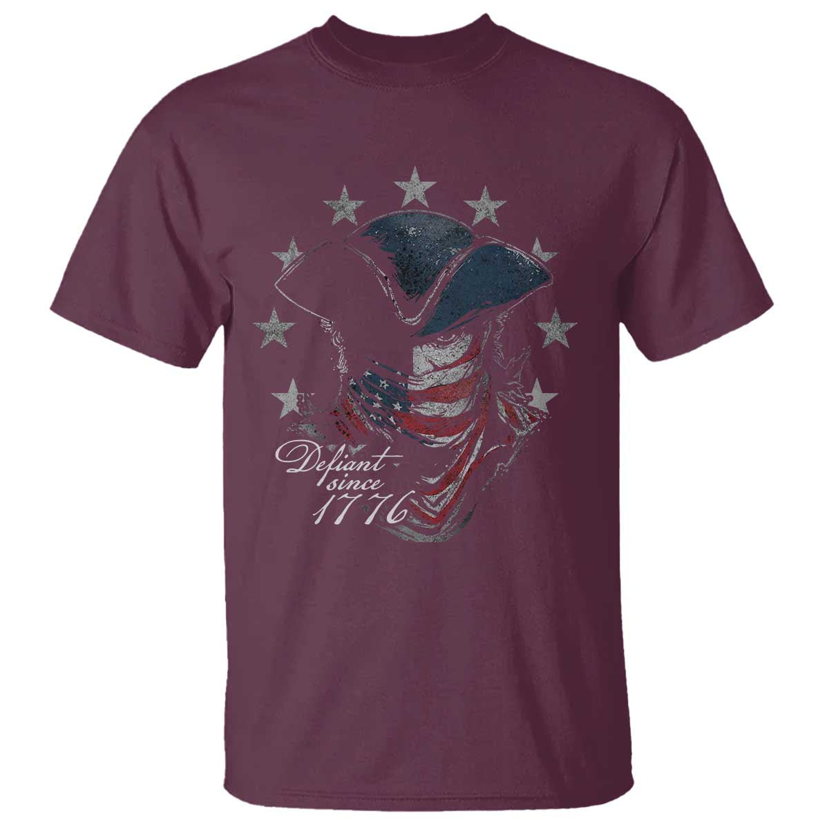 Funny Defiant Since 1776 T Shirt Minutemen American Revolution TS11 Maroon Print Your Wear