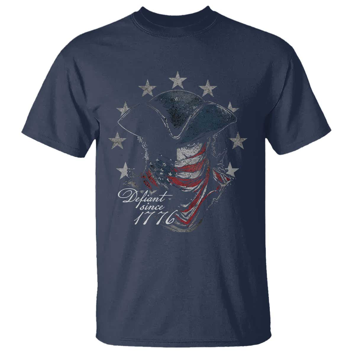 Funny Defiant Since 1776 T Shirt Minutemen American Revolution TS11 Navy Print Your Wear