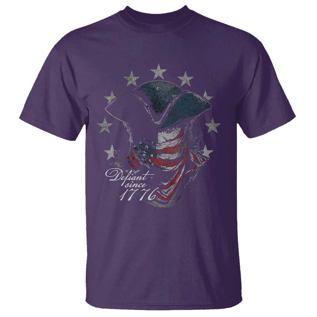 Funny Defiant Since 1776 T Shirt Minutemen American Revolution TS11 Purple Print Your Wear