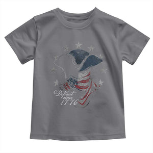 Funny Defiant Since 1776 Toddler T Shirt Minutemen American Revolution TS11 Charcoal Print Your Wear