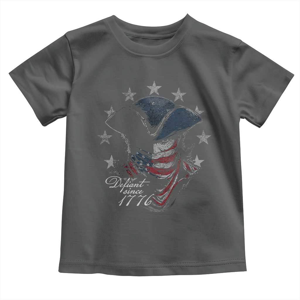 Funny Defiant Since 1776 Toddler T Shirt Minutemen American Revolution TS11 Dark Heather Print Your Wear