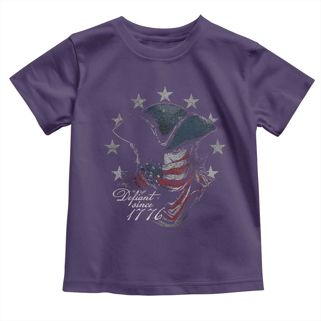 Funny Defiant Since 1776 Toddler T Shirt Minutemen American Revolution TS11 Purple Print Your Wear