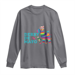 Funny Derby Day Cinco De Mayo Long Sleeve Shirt Derby De Mayo Horse Pinata TS11 Charcoal Print Your Wear