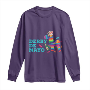 Funny Derby Day Cinco De Mayo Long Sleeve Shirt Derby De Mayo Horse Pinata TS11 Purple Print Your Wear