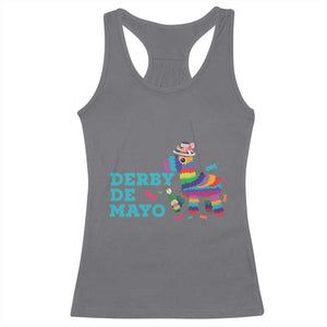 Funny Derby Day Cinco De Mayo Racerback Tank Top Derby De Mayo Horse Pinata TS11 Charcoal Print Your Wear