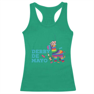 Funny Derby Day Cinco De Mayo Racerback Tank Top Derby De Mayo Horse Pinata TS11 Irish Green Print Your Wear