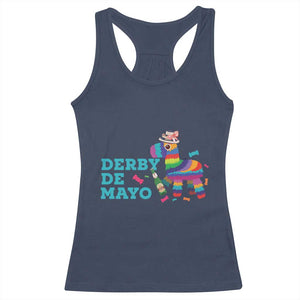 Funny Derby Day Cinco De Mayo Racerback Tank Top Derby De Mayo Horse Pinata TS11 Navy Print Your Wear