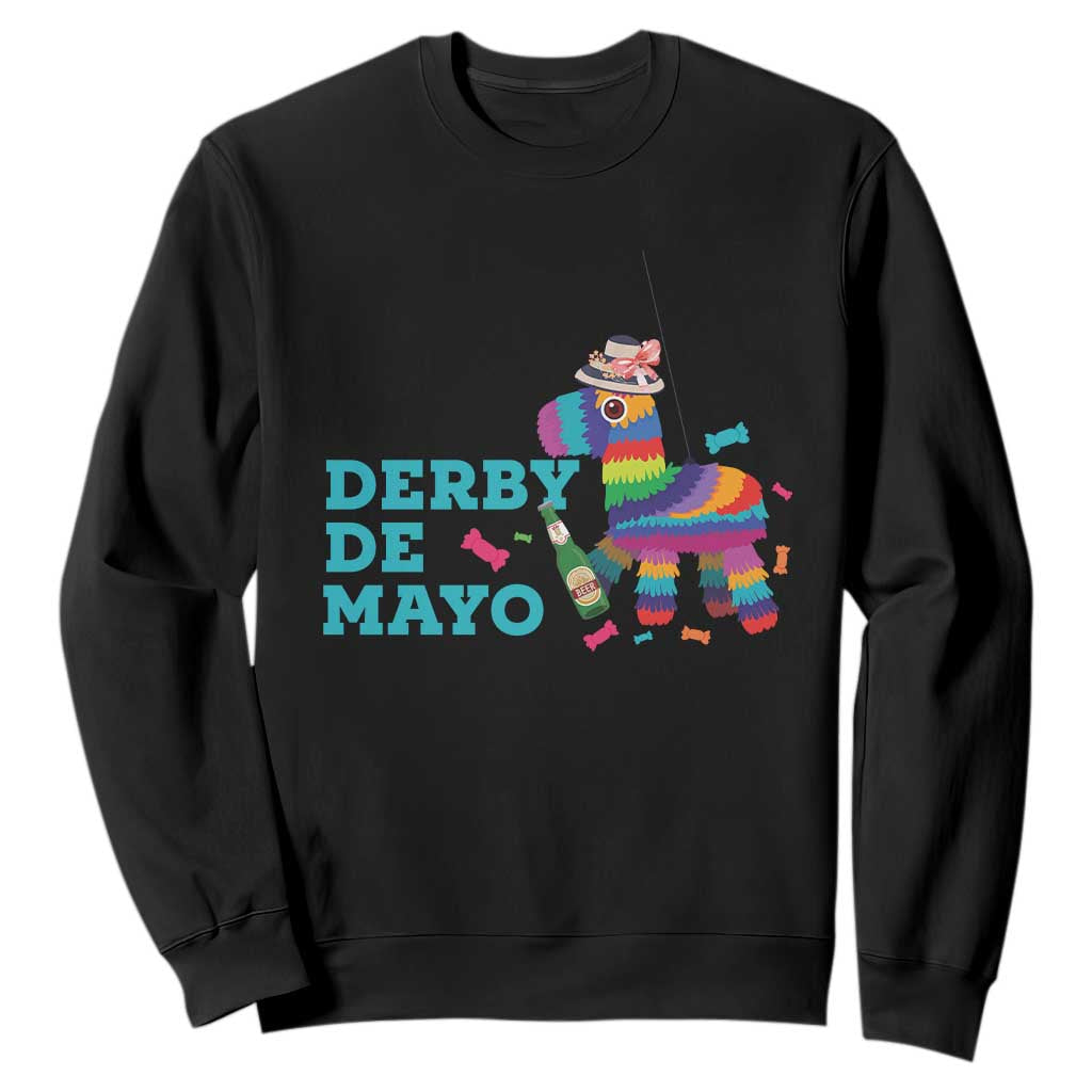 Funny Derby Day Cinco De Mayo Sweatshirt Derby De Mayo Horse Pinata TS11 Black Print Your Wear