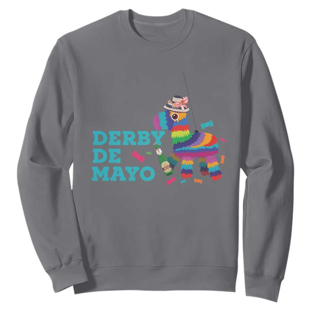 Funny Derby Day Cinco De Mayo Sweatshirt Derby De Mayo Horse Pinata TS11 Charcoal Print Your Wear