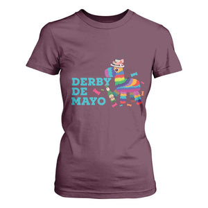 Funny Derby Day Cinco De Mayo T Shirt For Women Derby De Mayo Horse Pinata TS11 Maroon Print Your Wear
