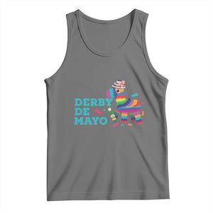 Funny Derby Day Cinco De Mayo Tank Top Derby De Mayo Horse Pinata TS11 Black Heather Print Your Wear