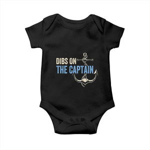 Funny Dibs On The Captain Baby Onesie Boating Boat Lover Anchor TS11 Black Print Your Wear