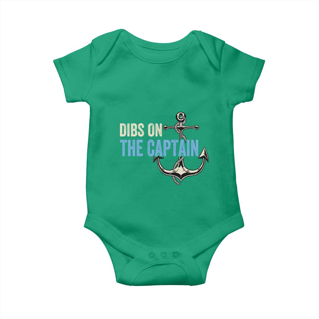 Funny Dibs On The Captain Baby Onesie Boating Boat Lover Anchor TS11 Irish Green Print Your Wear