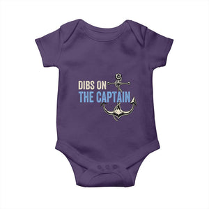 Funny Dibs On The Captain Baby Onesie Boating Boat Lover Anchor TS11 Purple Print Your Wear