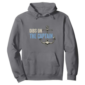 Funny Dibs On The Captain Hoodie Boating Boat Lover Anchor TS11 Charcoal Print Your Wear