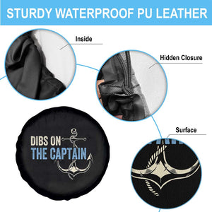 Funny Dibs On The Captain Spare Tire Cover Boating Boat Lover Anchor TS11 Print Your Wear