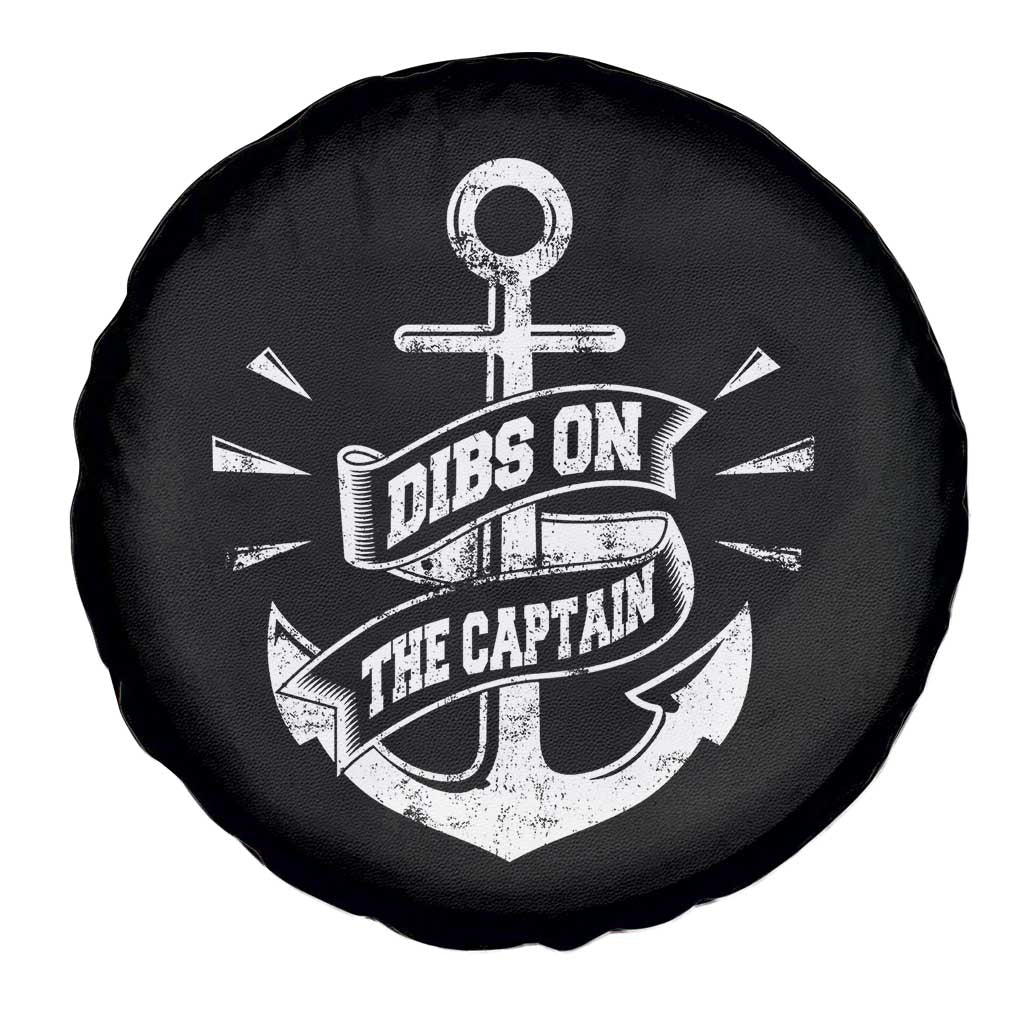 Funny Dibs On The Captain Spare Tire Cover Boating Boat Lover Vintage Anchor TS11 Print Your Wear