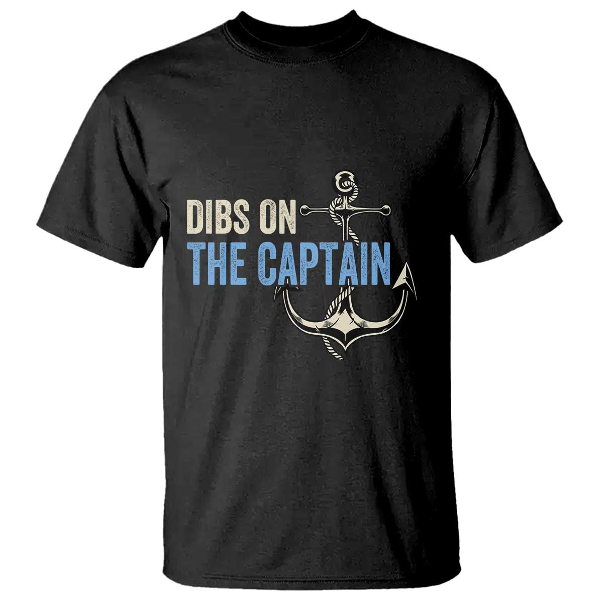 Funny Dibs On The Captain T Shirt Boating Boat Lover Anchor TS11 Black Print Your Wear