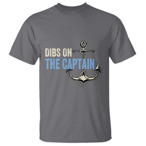 Funny Dibs On The Captain T Shirt Boating Boat Lover Anchor TS11 Charcoal Print Your Wear