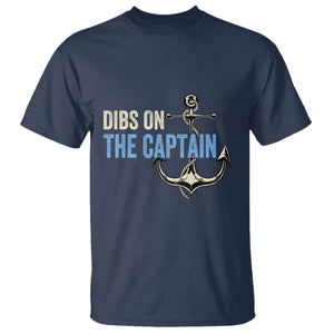 Funny Dibs On The Captain T Shirt Boating Boat Lover Anchor TS11 Navy Print Your Wear